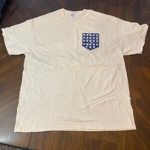 shirts for women size XL Gildan printed fake pocket